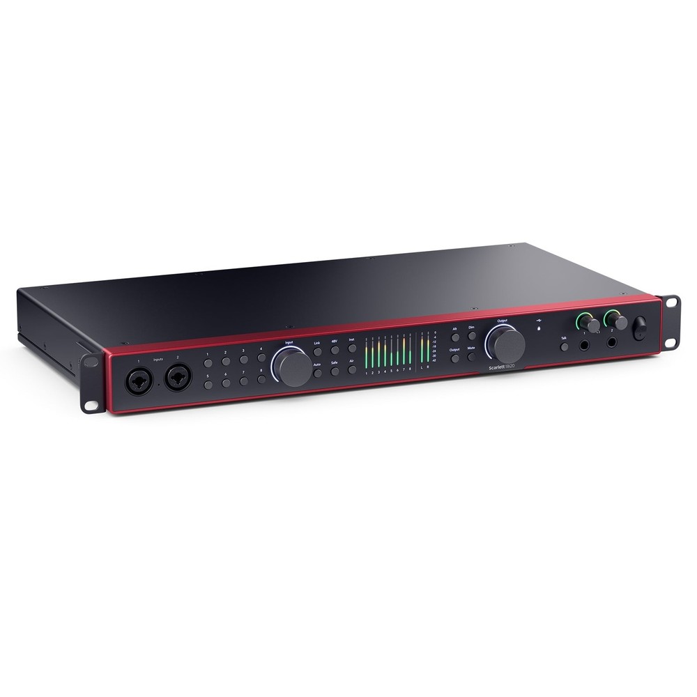 Focusrite Scarlett 18i20 (4th Gen) USB Interface Bundle with with XLR Cables