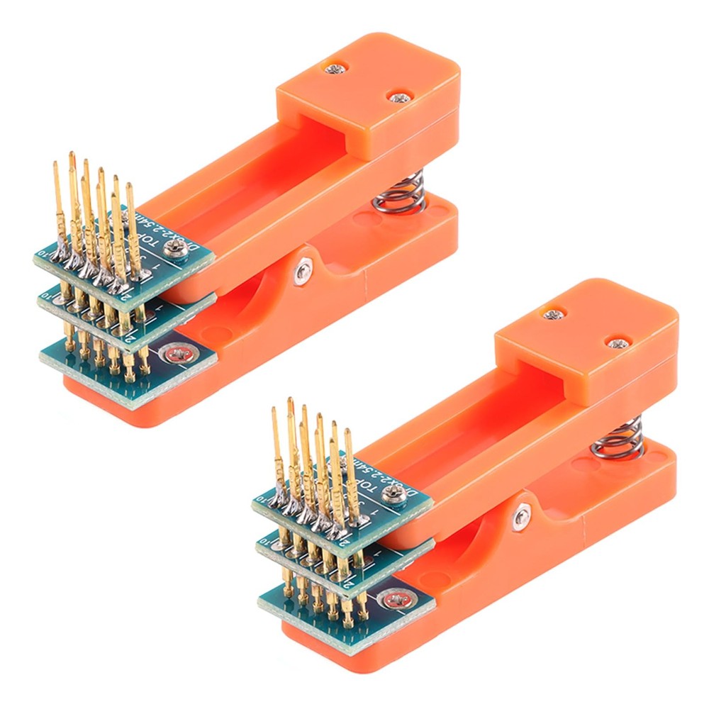 Test Clip Module 2PCS 2.54mm 5Pin PCB Programming Clip with Wire