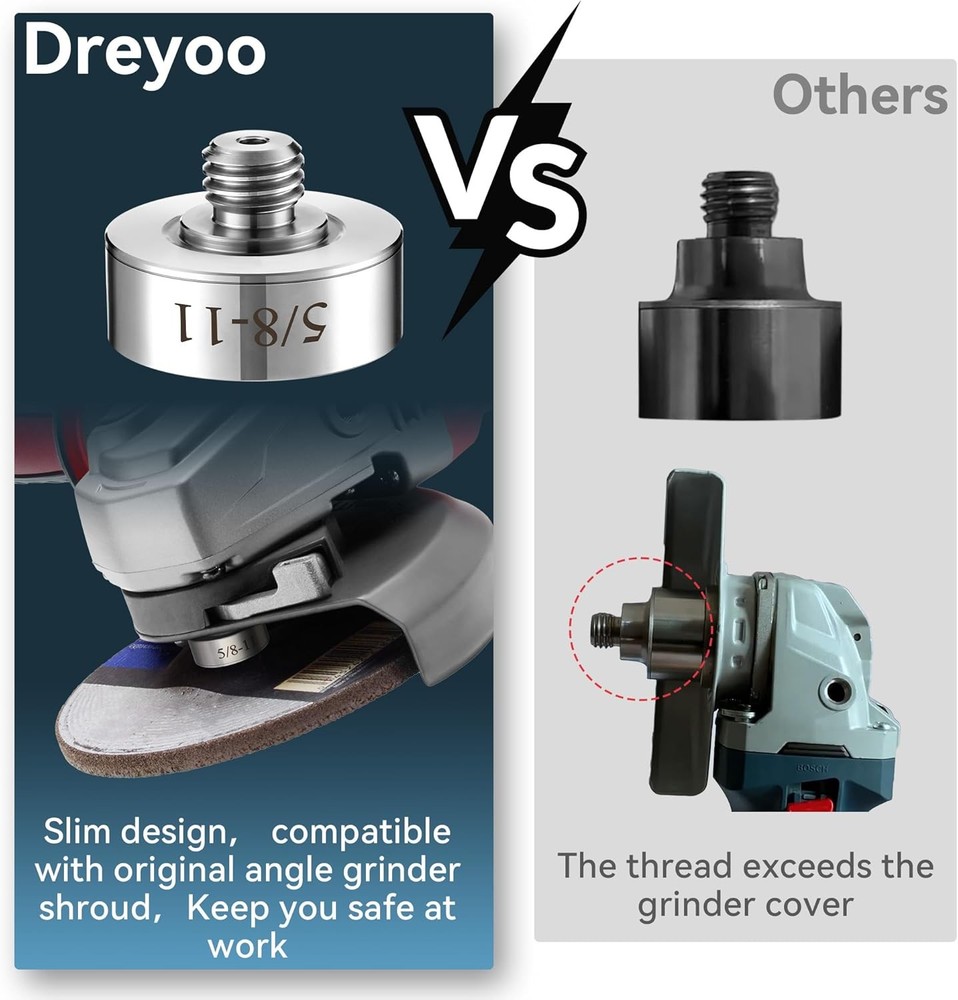 Dreyoo Grinder Lock to 5/8''-11 Thread, Compatible with XLOCK Angle Grinder...