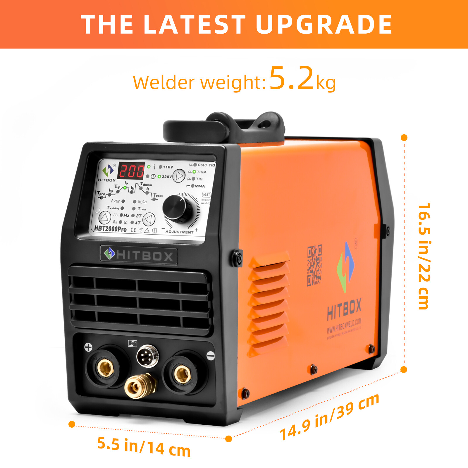 New HF Cold TIG Welding Machine with Pulse TIG Spot TIG ARC Welder 200A HBT2000P