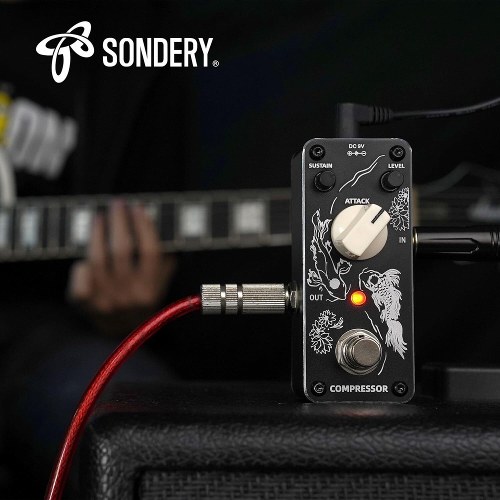 Classic Analog Guitar Compressor Effect Pedal True Bypass Mini Size Big Sound