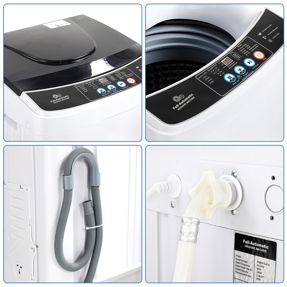 20lbs Portable Washing Machine - Full-Automatic Washing Machine with 10 Program