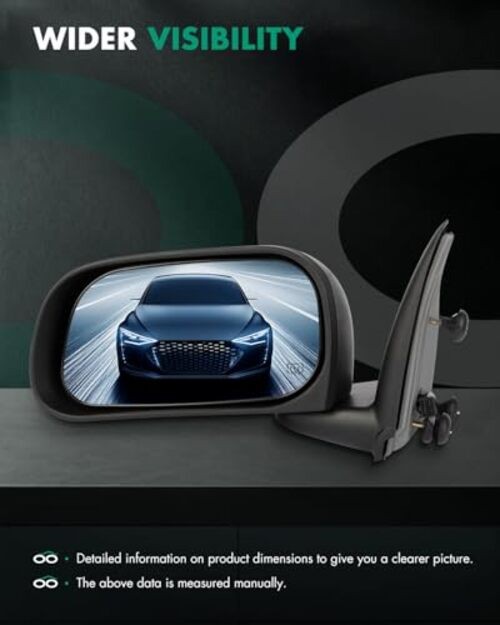 Driver Side View Mirror Fit For Dodge Durango 2004-2009 Manual Folding Heated