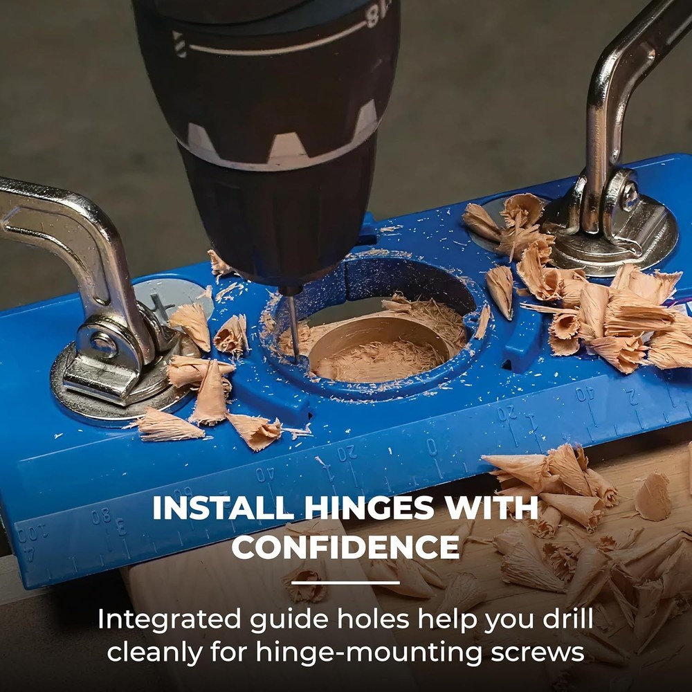 Precision Concealed Hinge Jig - 35mm Cup Drilling Tool for Perfect Installations