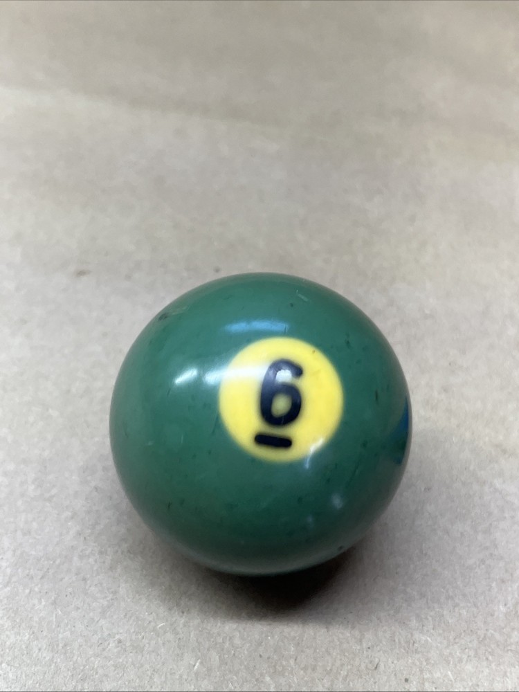 Vintage #6 Green Solid Single Individual Pool Ball Billiard Piece 2 1/4" Replace