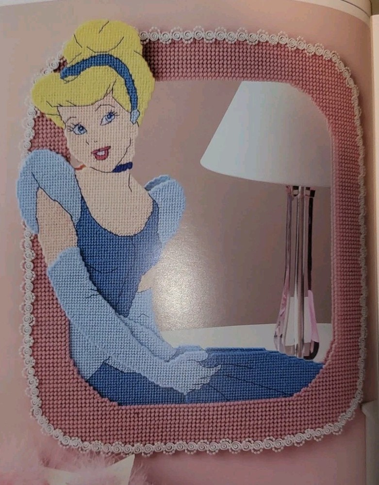 Disney Home Princess Collection Plastic Canvas Mirror Decor Pattern Book