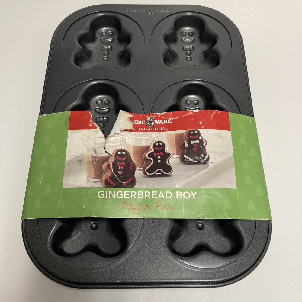 Nordic Ware Ginger Bread Boy Muffin Pan