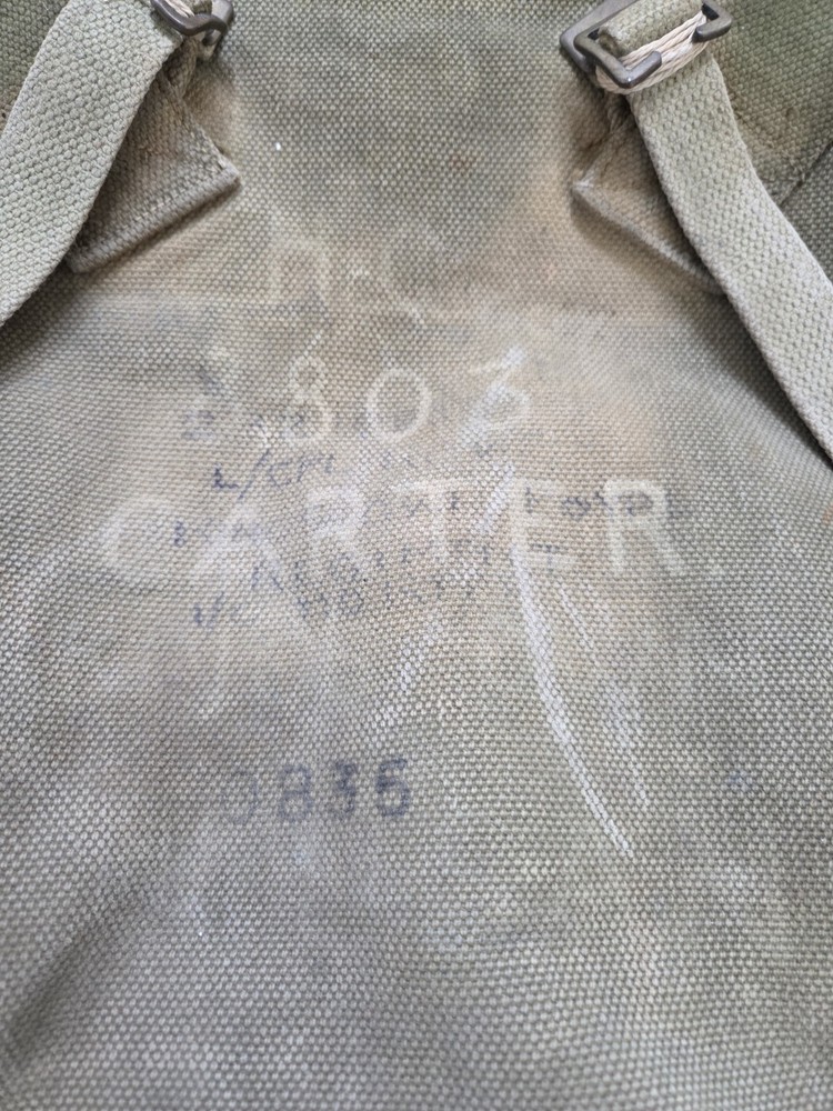 WWII British Army P37 Large Pack Backpack 1941 Dated Original Webbing