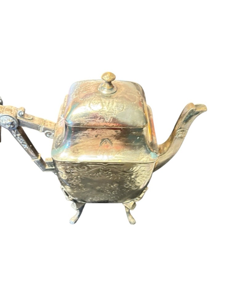 1876 antique silver Meridian teapot