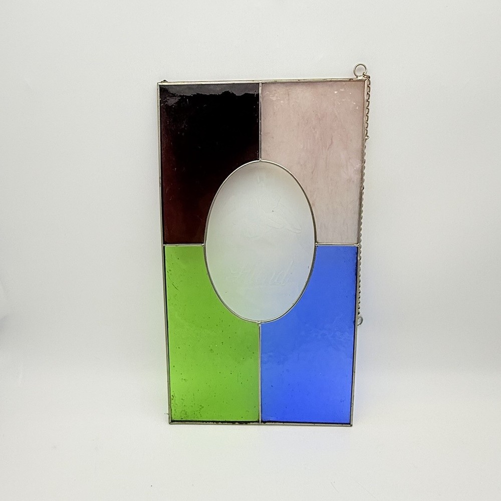 “Friend” Rectangular Stained Glass Suncatcher