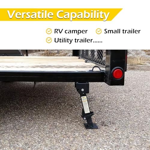 50970 Trailer Swing Down Stabilizer Jacks Telescoping RV Camper Black