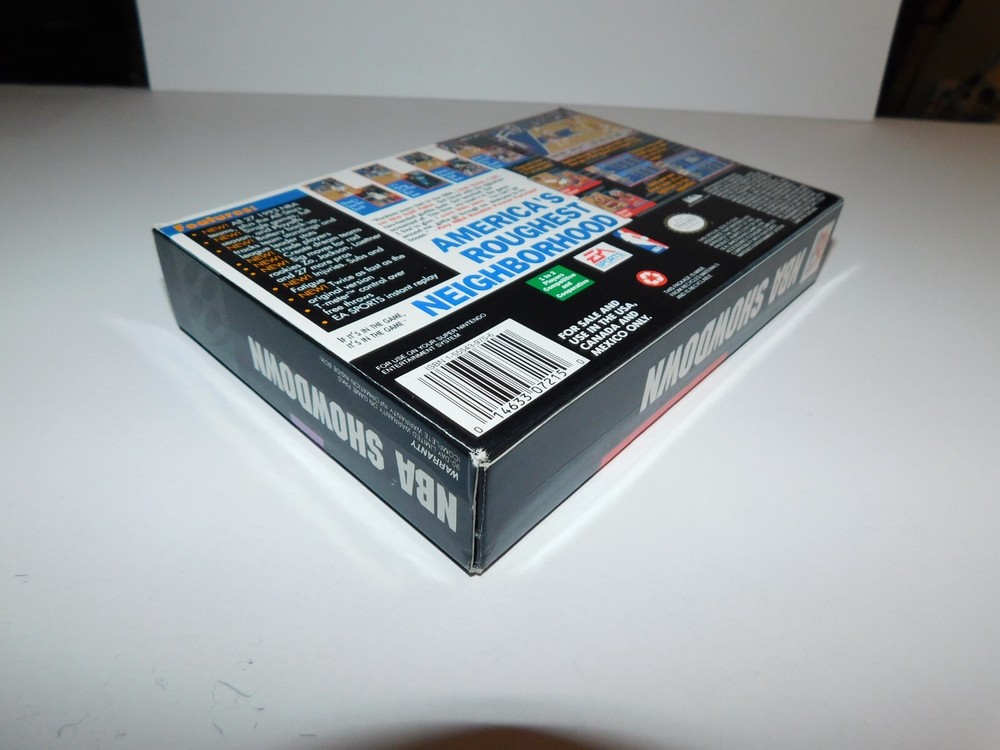 AUTHENTIC Nintendo SNES 1993 EA NBA SHOWDOWN ~ BOX ONLY ~ GREAT CONDITION!