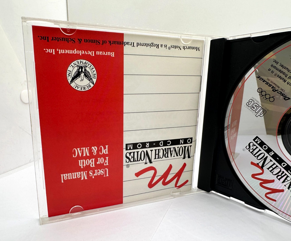 Monarch Notes on CD-Rom PC & MAC Computer Software Program - 1991