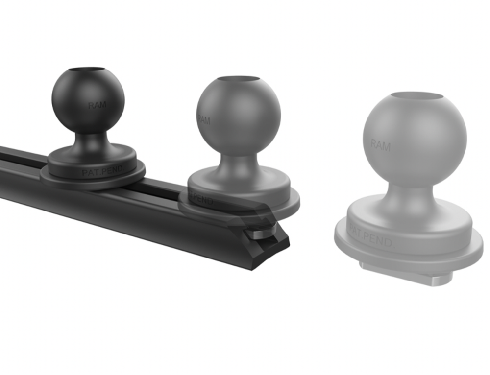 RAP-TRACK-DR-8U RAM Mounts Tough-Track™ - End Loading Composite 8" Track