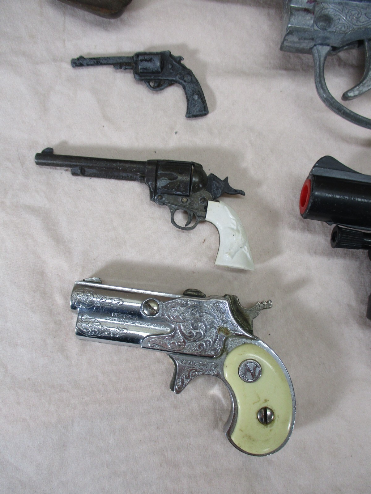 Vintage Die Cast, Metal & Plastic Toy Cap Guns Lot