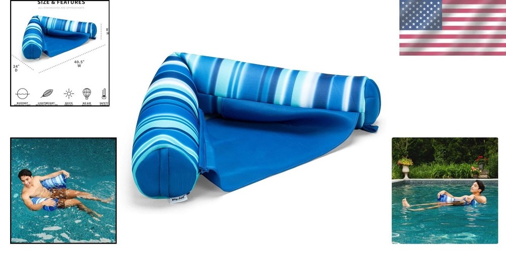 Comfortable Noodle Sling Pool Float with Armrests - Quick Drying & Lightweight