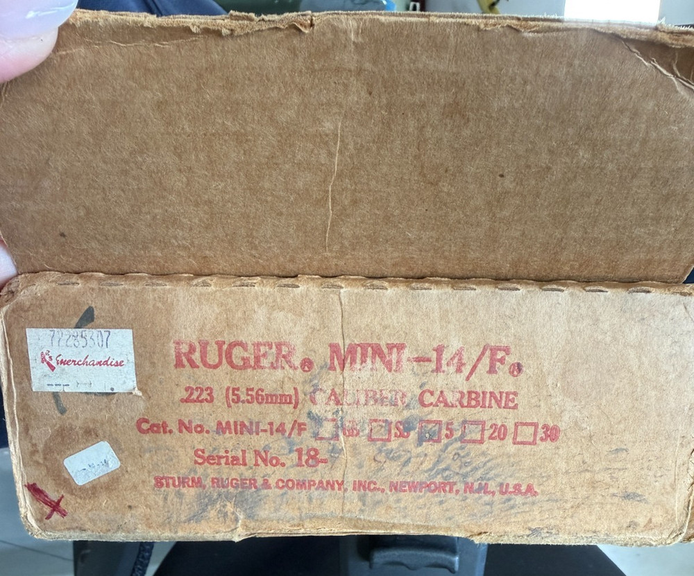 1978 Vintage Ruger Mini 14/F-Empty Original Box