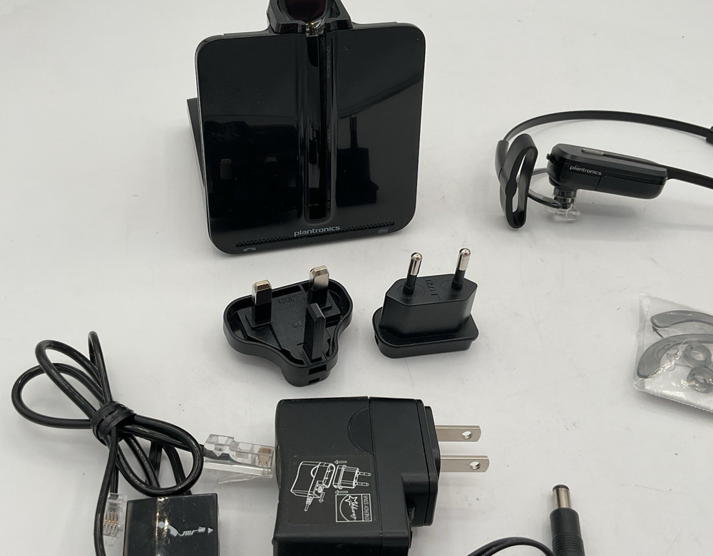 Plantronics C054A Wireless Headset System DECT COMPLETE CLEAN Fast Free Shipping