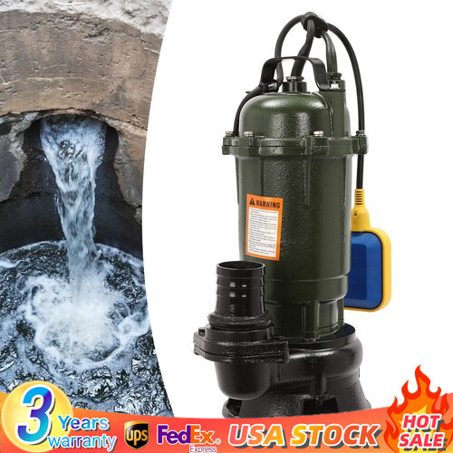 Sewage/Effluent Pump Ejector Pump 0.5HP Submersible Basement Sewer Pump Sump NEW