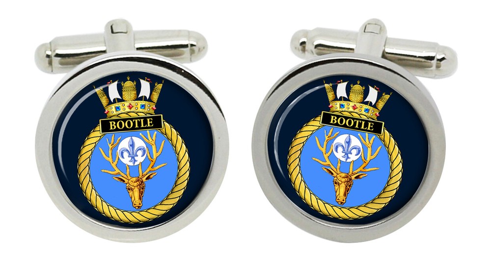 HMS Bootle, Royal Navy Cufflinks in Box