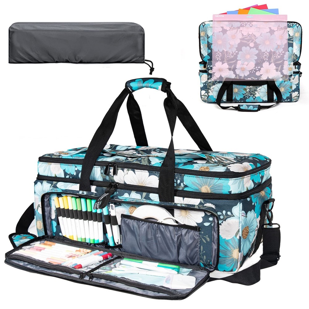 Cricut Maker & Explore Carrying Case - Double-Layer Storage Organizer with Dust