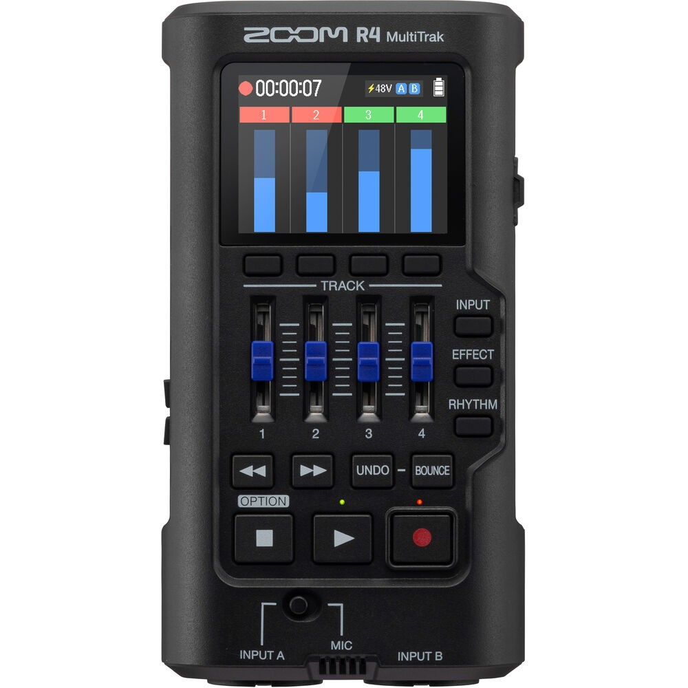 Zoom R4 MultiTrak 32-Bit Float SD Recorder with USB Audio Interface, Black