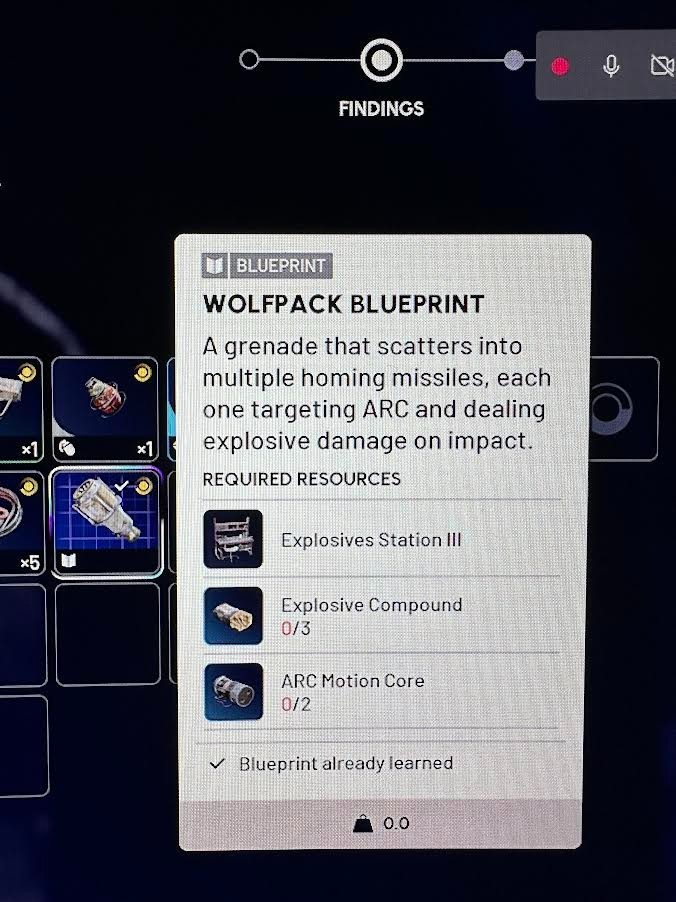 Arc Raiders ***RARE*** (Blueprint) WOLF PACK