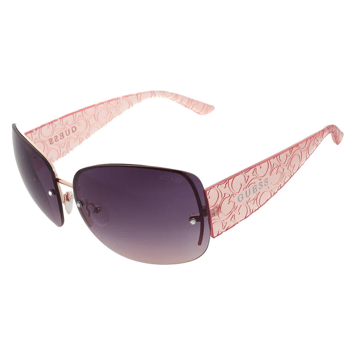 Guess Factory Smoke Gradient Rectangular Ladies Sunglasses GO00034 28B 65