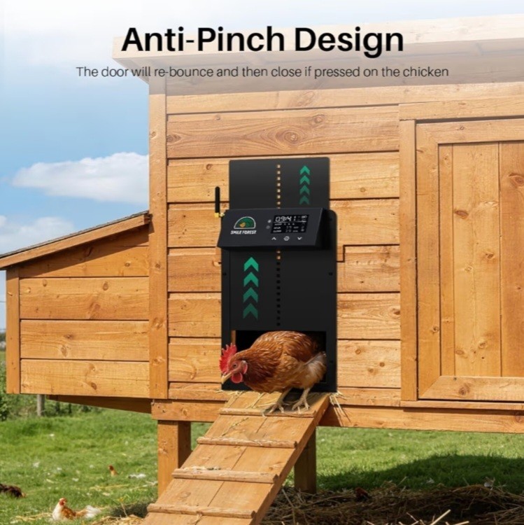 Solar Automatic Chicken Coop Door, Powered APP WiFi Bluetooth Control Timer NEW