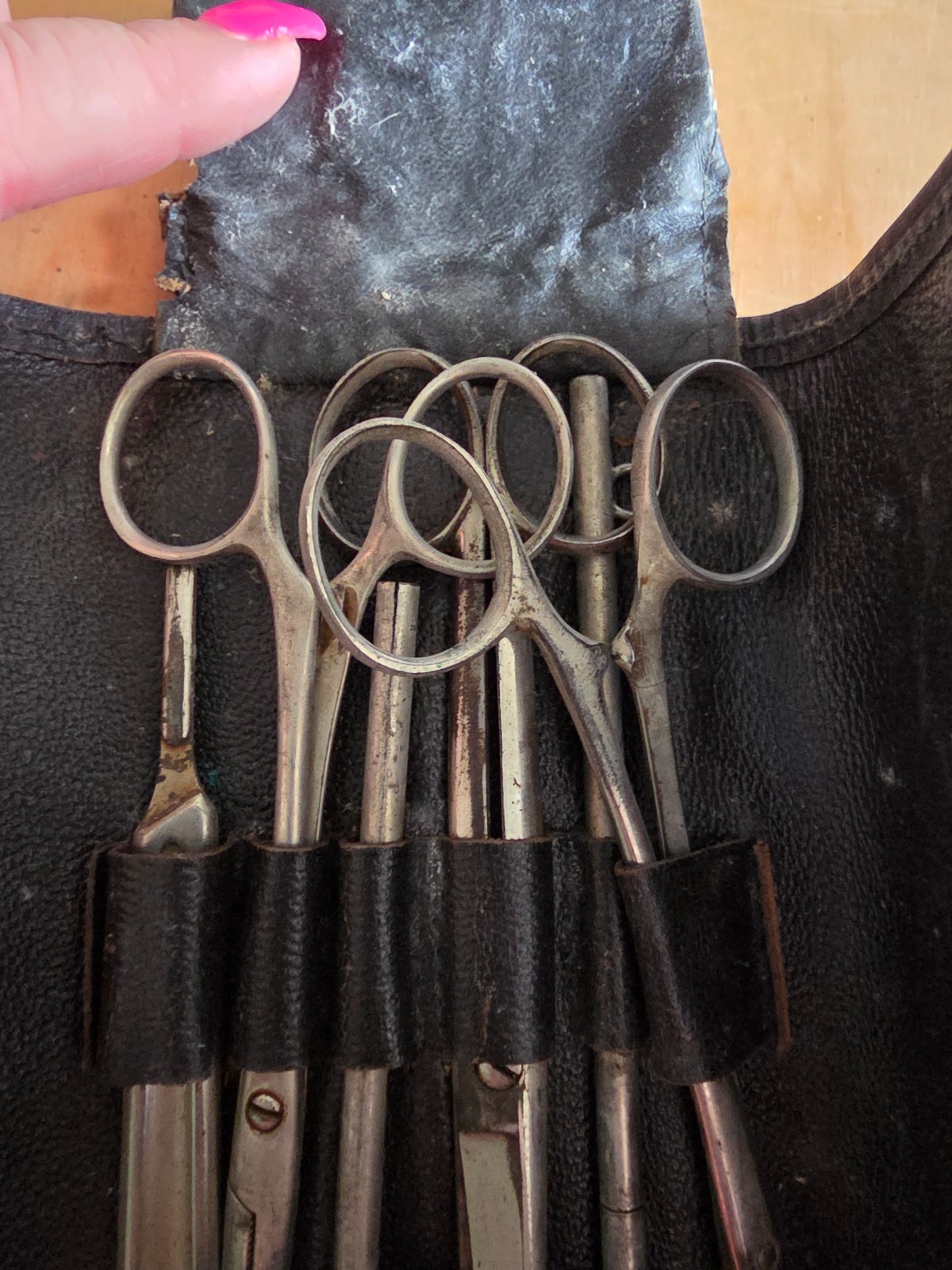 ANTIQUE SURGICAL INSTRUMENTS IN ORIGINAL LEATHER CASE J.F. Hartz Co???