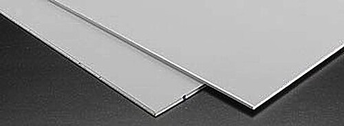 Plastruct ABS Sheet .125 (2) - Model Scratch Building Plastic Sheets - #91008