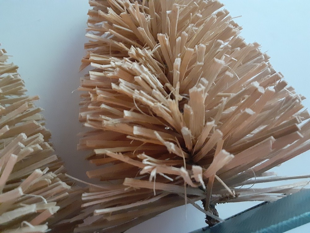 3 Target Threshold Natural Straw Bottlebrush Christmas Tree Set Tabletop Decor