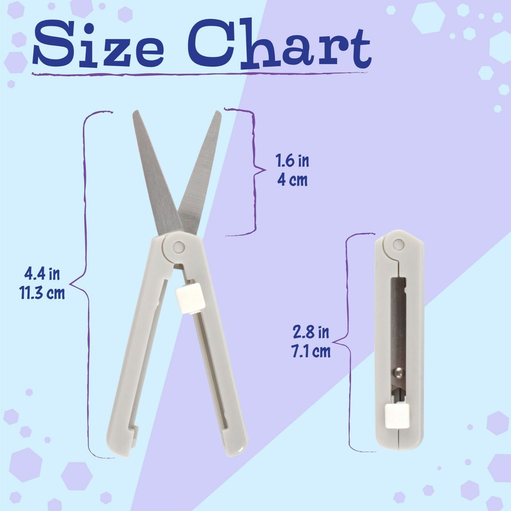 Push Open Safety Folding Scissors