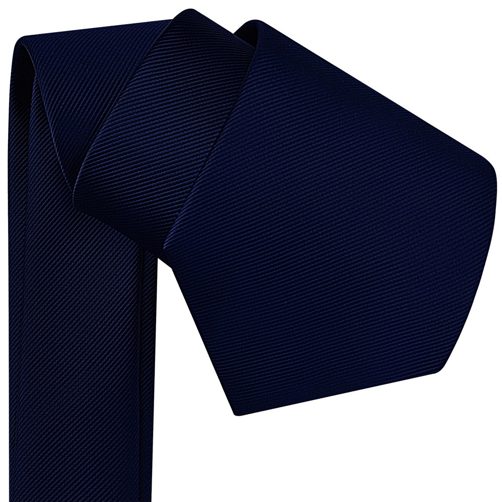 Branduce Navy Blue Tie for Men Wedding Business Solid Silk general,