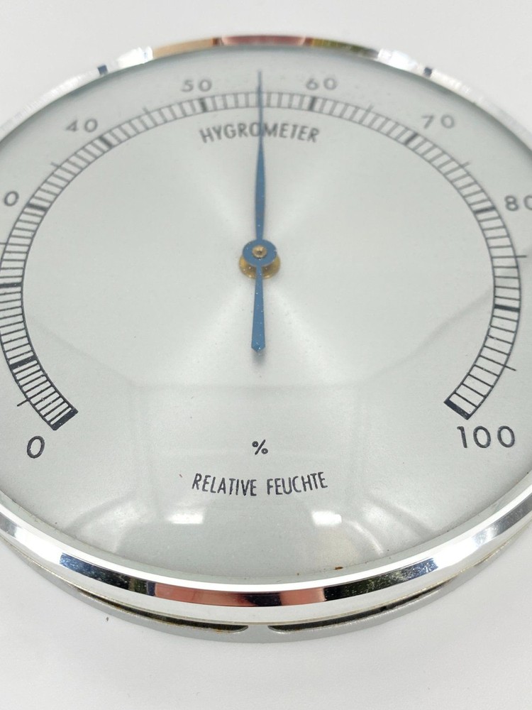 * HYGROMETER RELATIVE HUMIDITY WEATHER METER SILVER
