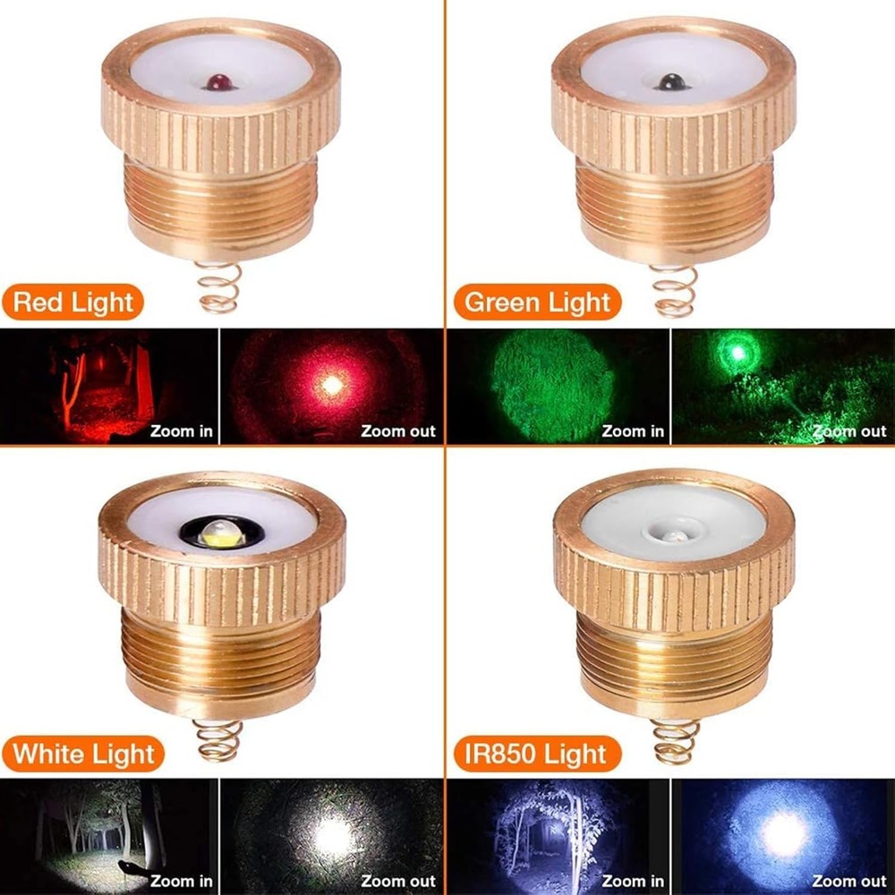 Spot & Flood Modes Hunting Flashlight with Multiple Mounts