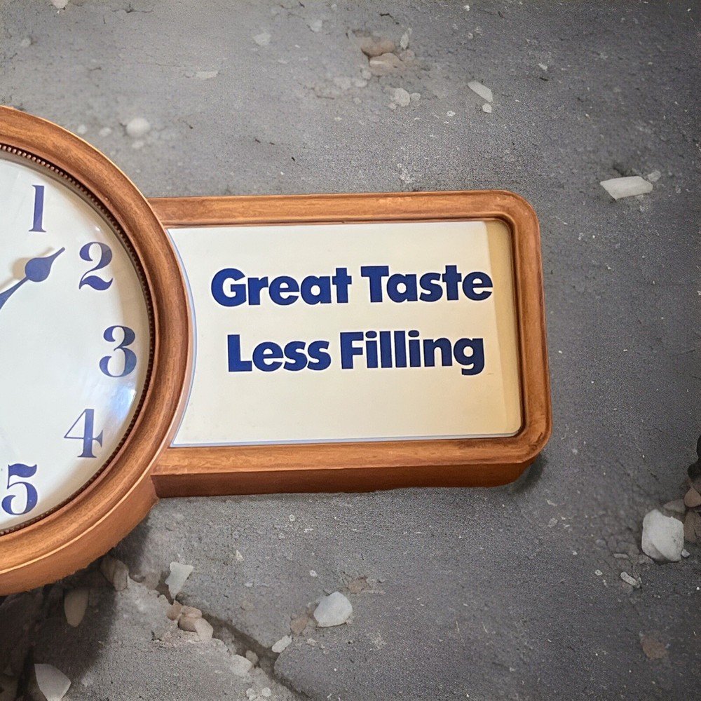 Vintage Miller Light Wall Clock - 29x12 Inches / Untested 🍻