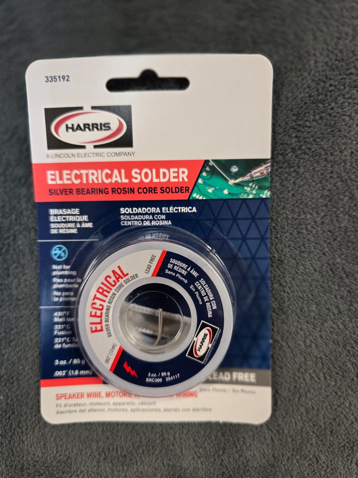 Harris 3 oz. Lead-Free Rosin Core ( Electrical) Solder