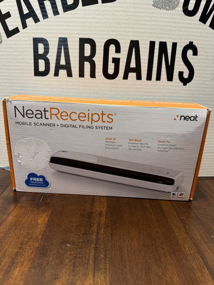 Neat Receipts Mobile Scanner Digital Filing System. Never Used