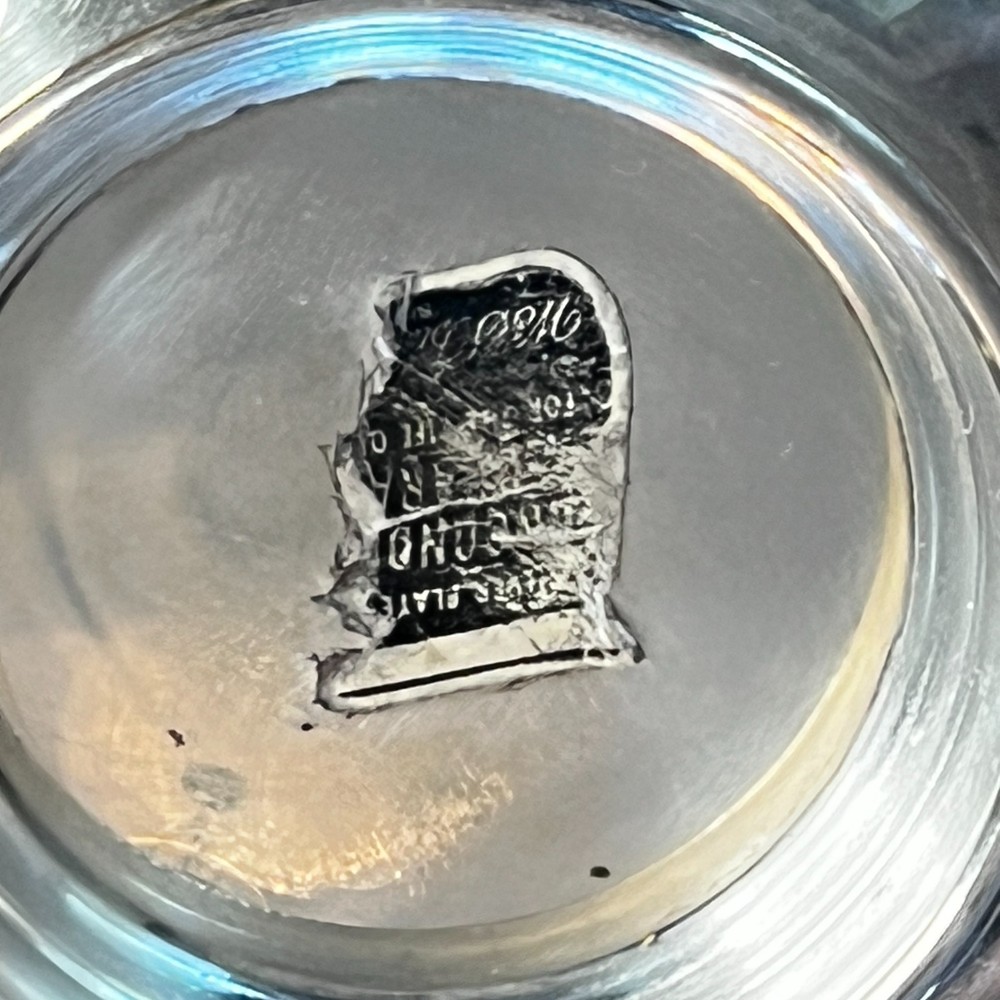 Sheffield Silver Co Covered Dish Silverplate Pyrex Glass Insert