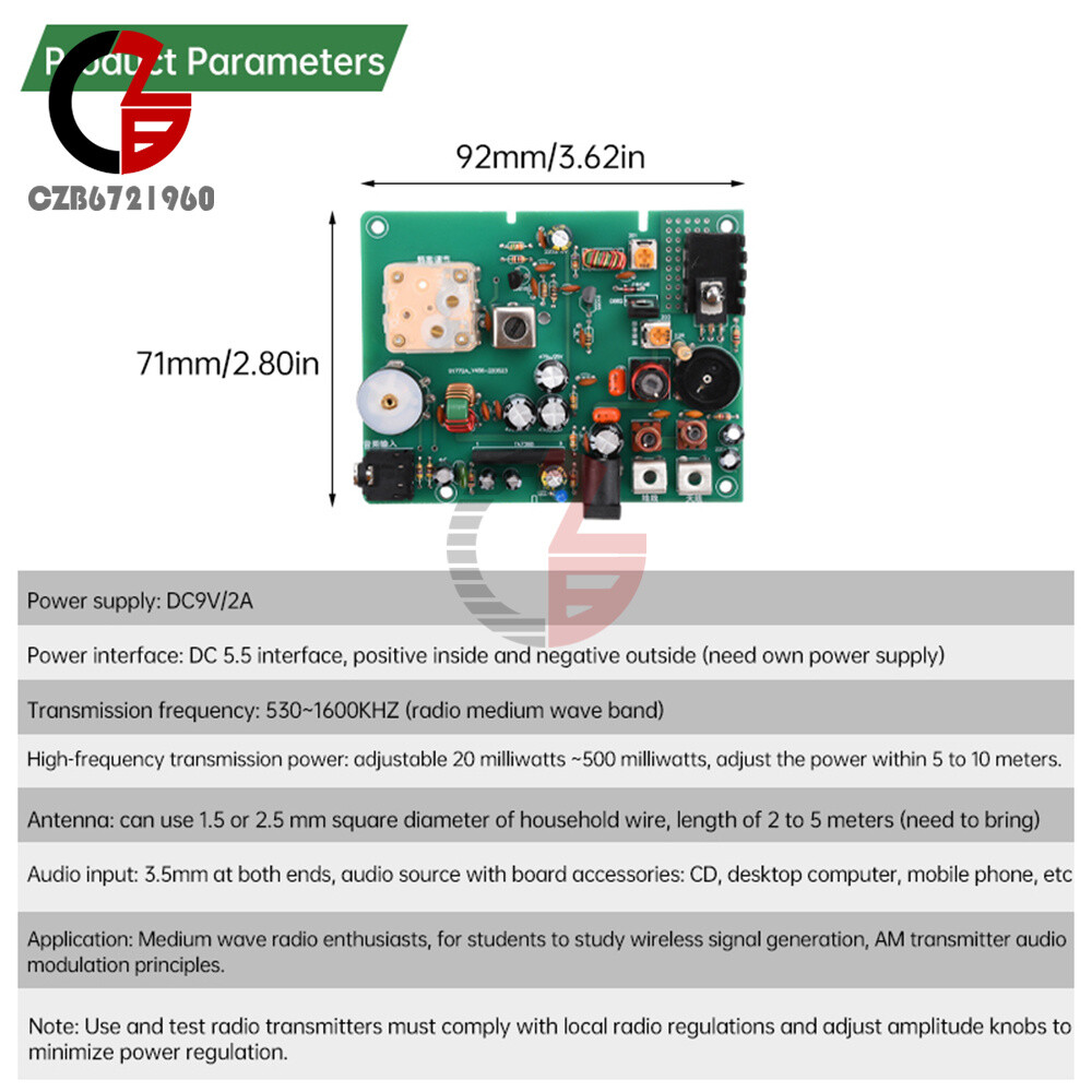 530-1600khz AM Radio Transmitter Experimental Micropower Medium Wave Transmitter