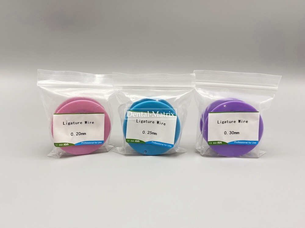 Dental Orthodontic Metal Ligature Wire Round Spool Stainless Steel Line 50g/Roll