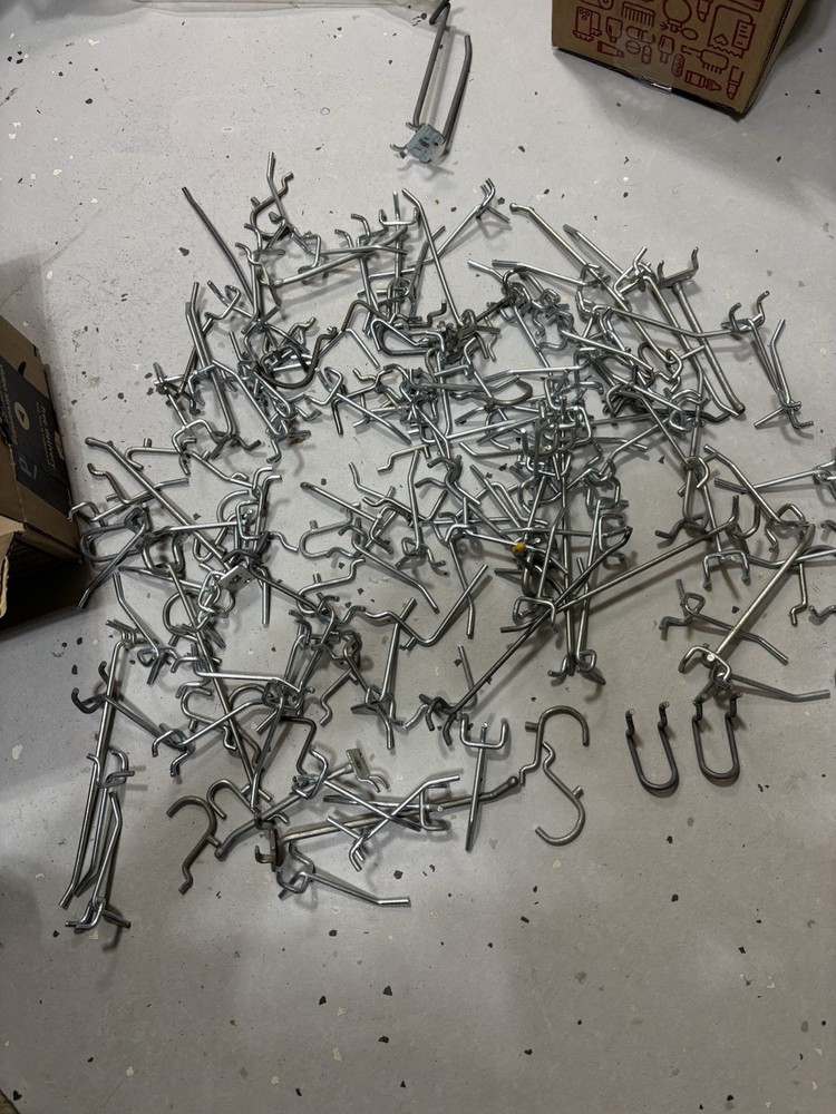 Peg Hooks various sizes a lot over 50 Pcs