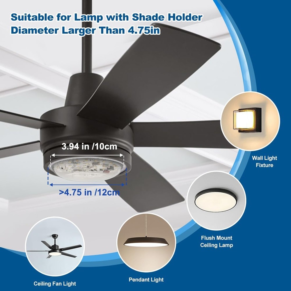 2 Pack LED Ceiling Fan Light Replacement Kit, Retrofit for Ceiling Lights, 15...