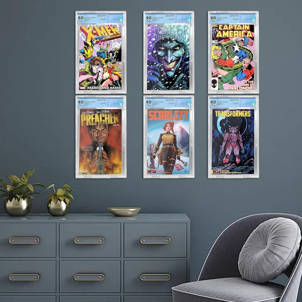 16 Transparent Floating Comic Book Display Stands Book Display Frames
