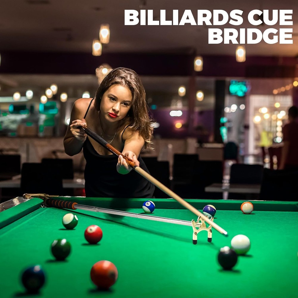 Pool Bridge Stick, Professional Retractable Cue with Removable...