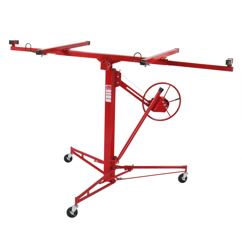 16FT Drywall Lifter Panel Hoist Jack Rolling Caster Construction Lockable 150lbs