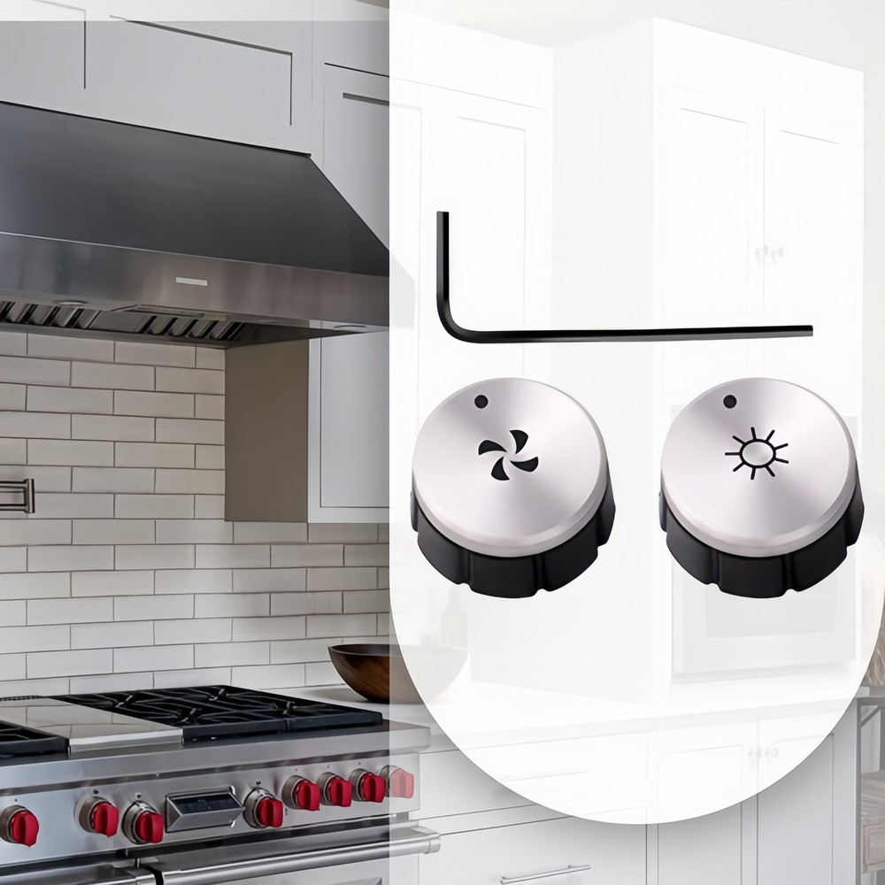 SV08355 Blower & Light Knobs For Range Hood E60 E64 V08355, 1932986, AP4980185