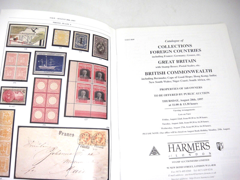 Harmers London Auction Catalog 1997 Collections Foreign Britain Commonwealth
