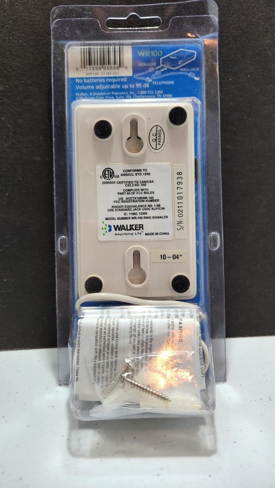 Walker Ameriphone WR100 New